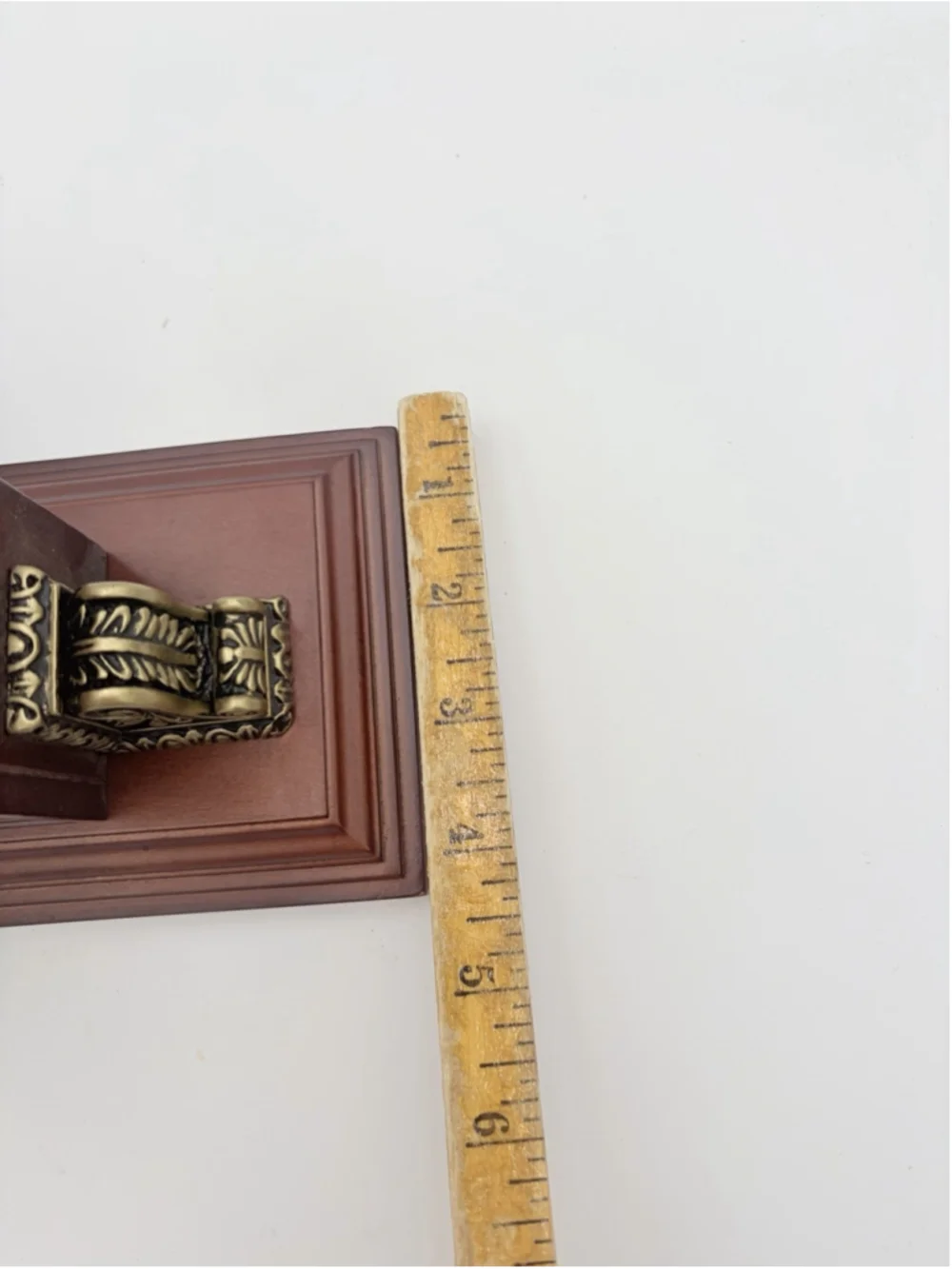 Bombay Company Mahogany Bookend Clock WORKS Brass Ornate 2004 Single Piece